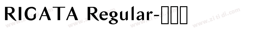 RIGATA Regular字体转换 RIGATA Regular字体转换